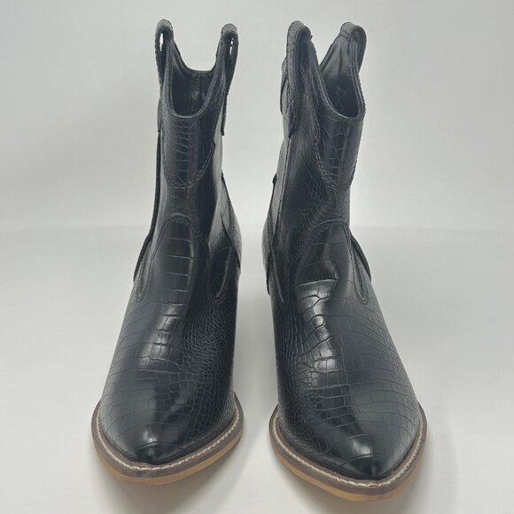 A Rider Girl Ankle Boot, Eleanor Faux Snake Skin Size 7 Western Cowgirl - Picture 2 of 7